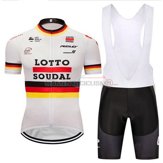 Abbigliamento Ciclismo Lotto Soudal Manica Corta 2018 Campione Germania